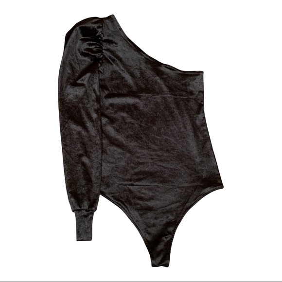 Match My Energy Velvet Bodysuit- Black, Size Small - Picture 8 of 13